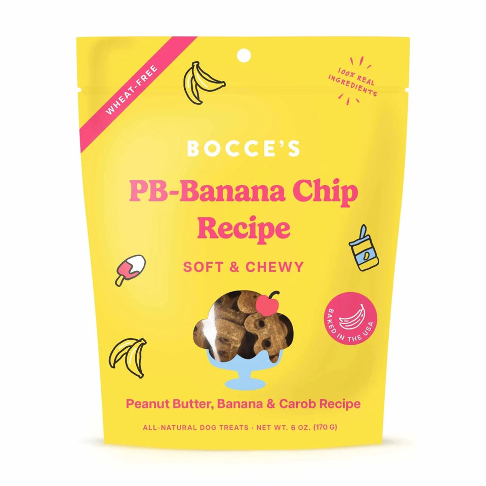 Bocce's Bakery PB-Banana Chip Soft & Chewy Dog Treats 6 oz - Pets Perfect