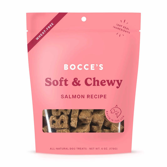 Soft & Chewy Salmon Dog Treats - Wheat Free Training Treats for Small Dogs & Senior Dogs - 6oz