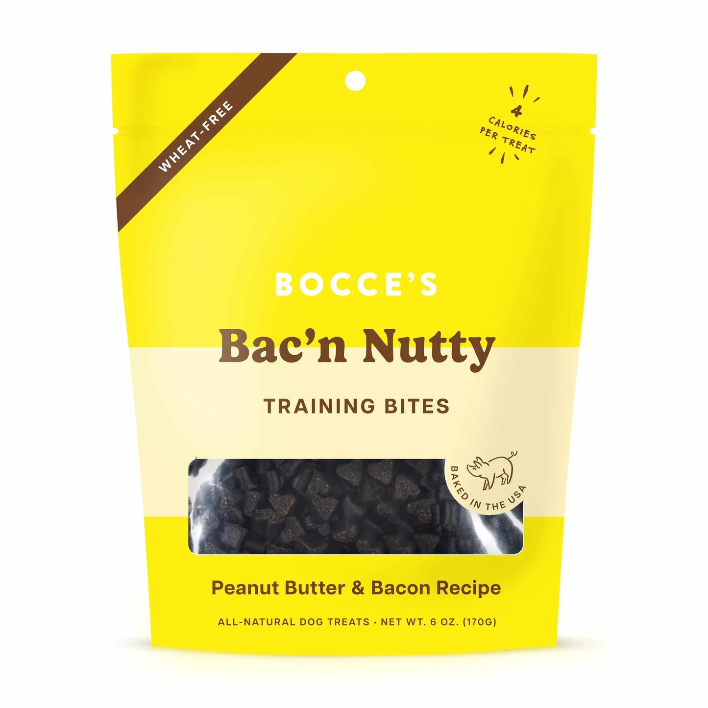 Premium Bacon Peanut Butter Dog Training Treats - Wheat-Free Soft Bites 6oz