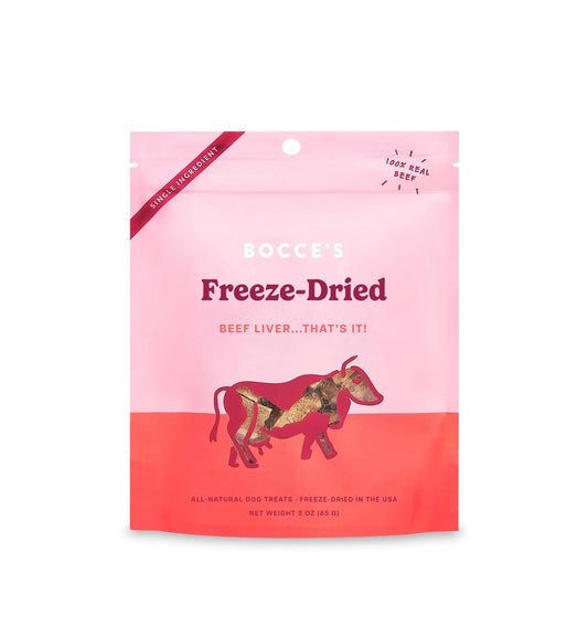 Bocce's Bakery Freeze-Dried Beef Liver Treats - 100% Single Ingredient High-Protein 3oz