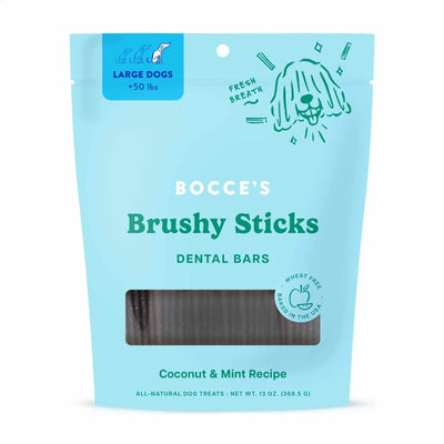 Bocce's Bakery Dailies Brushy Sticks Dog Large Dental Dog Treats 13 oz - Pets Perfect