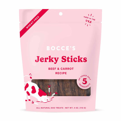 Bocce's Bakery Beef Carrot Jerky Sticks Dog Treats 4 oz