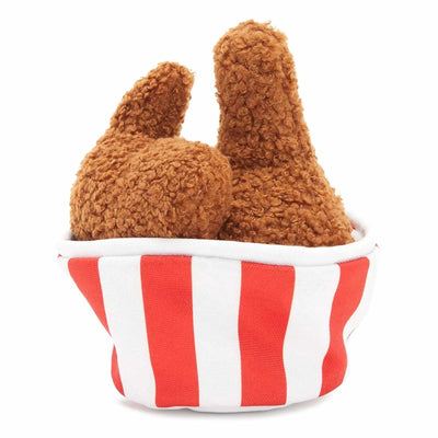 BARK Bucket O' Fried Licken Chicken Plush Dog Toy Small/Medium - Pets Perfect