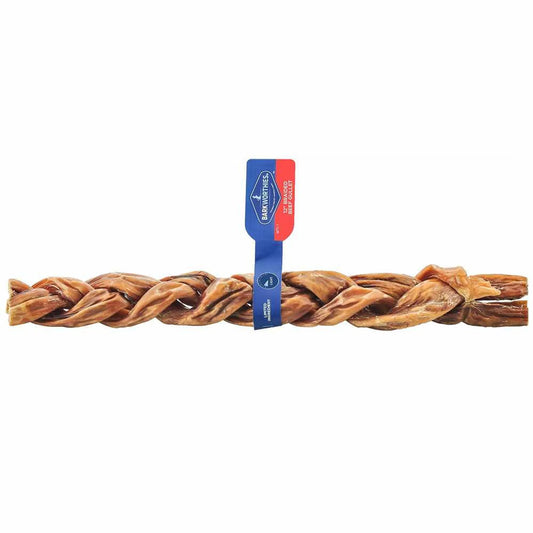 Braided Beef Gullet Sticks for Dogs - Natural Long-Lasting Chews (3 Pack)