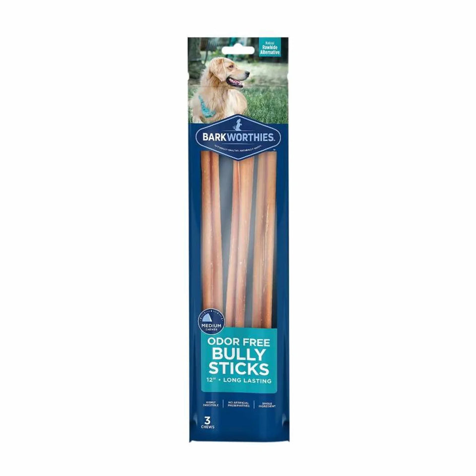 Barkworthies Bully Stick - Odor Free - Pets Perfect