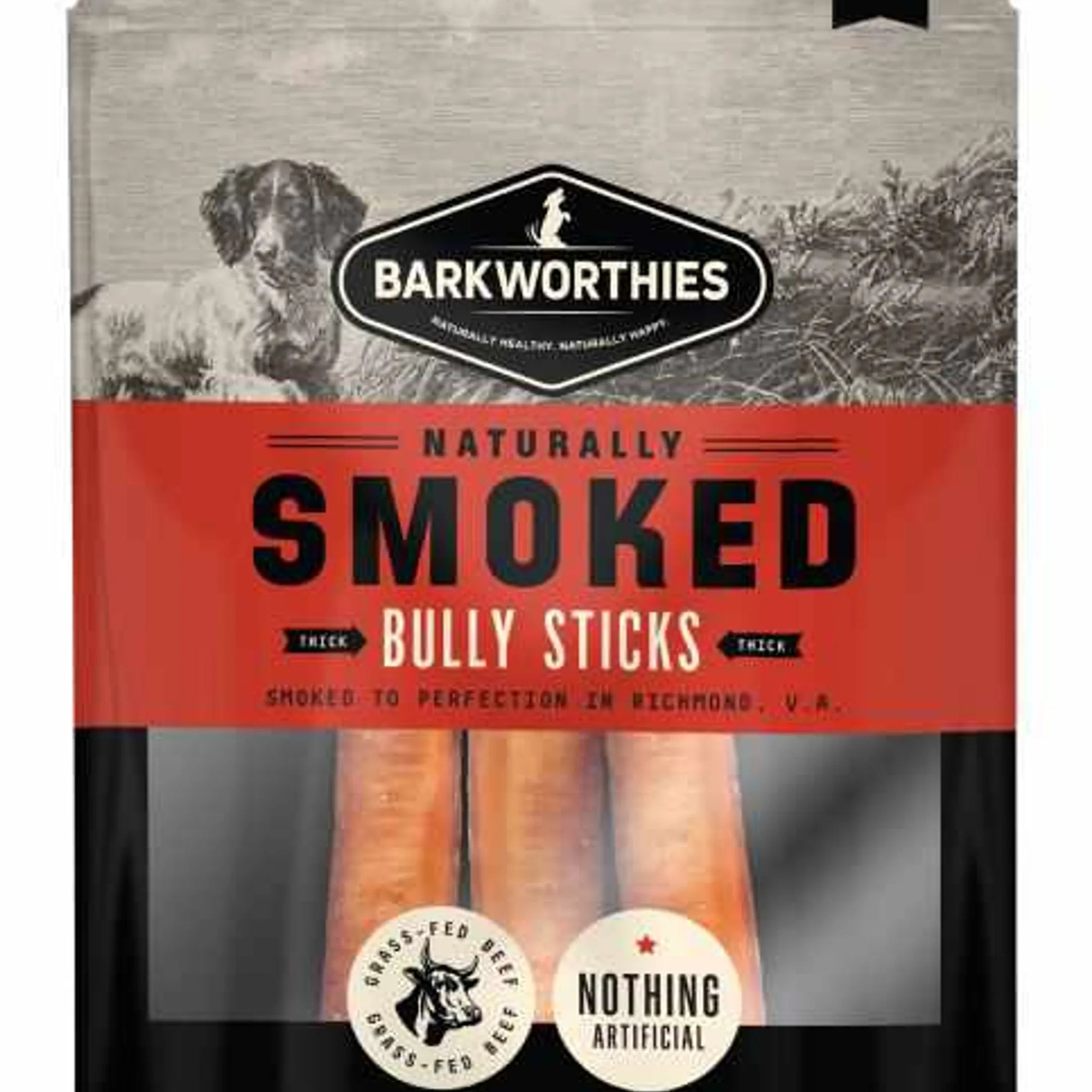 Barkworthies Smoked Bully 6" Thick 3pk