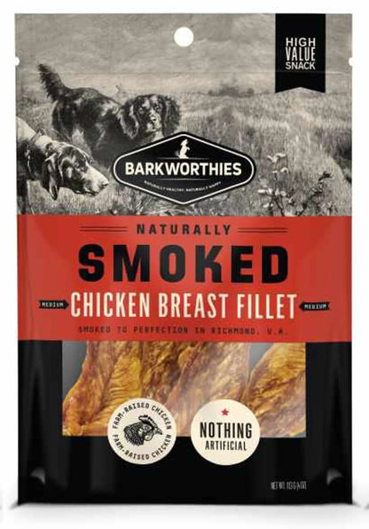 Barkworthies Smoked Chicken Fillet Jerky Dog Treats 4 oz