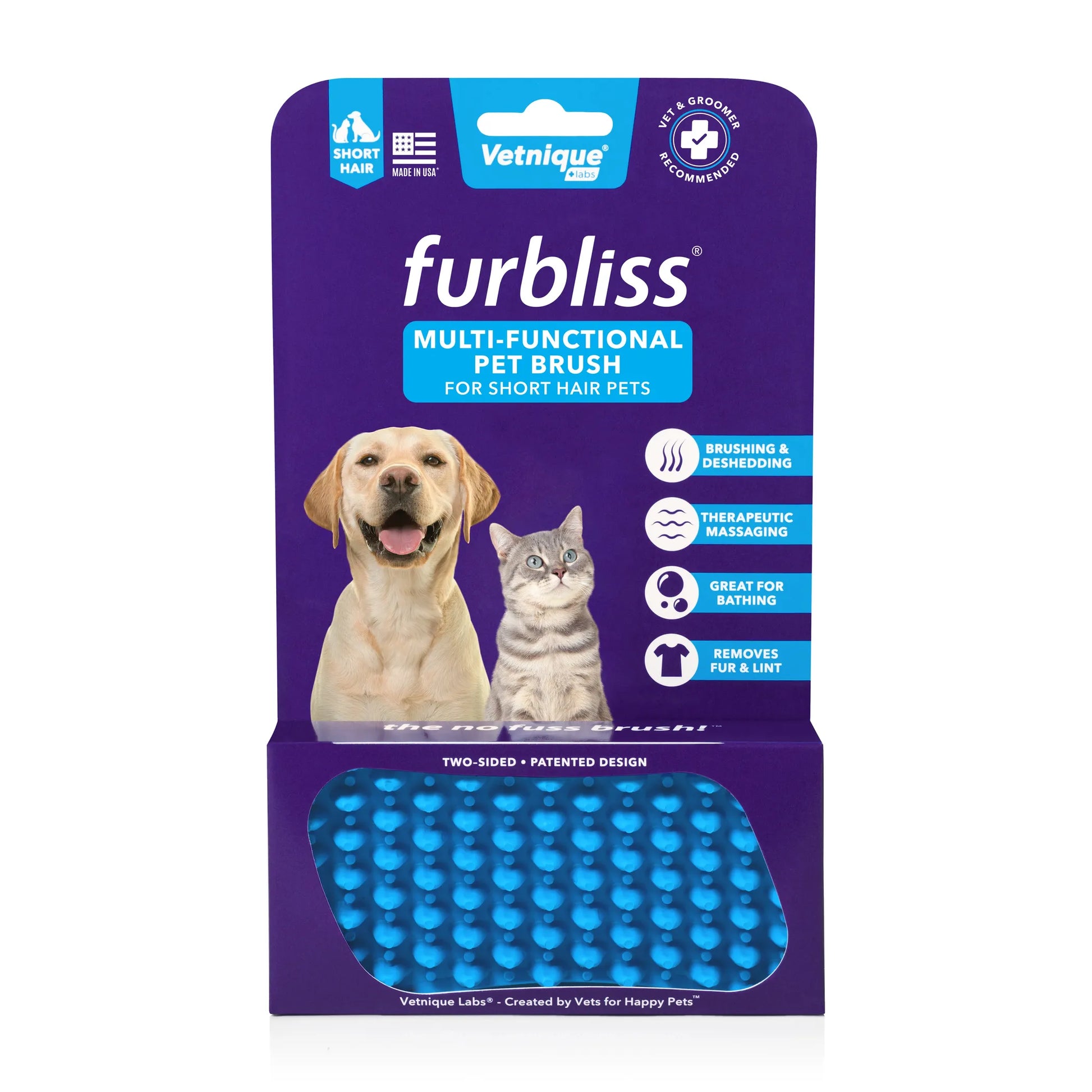 Furbliss Blue Brush Short Hair SM.