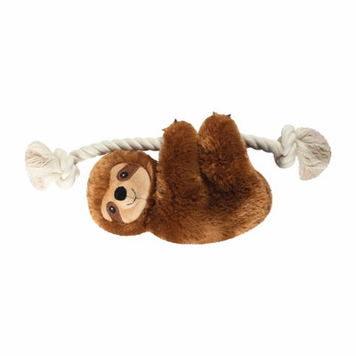 PetShop by Fringe Studio Brown Sloth on a Rope Plush Dog Toy - Pets Perfect