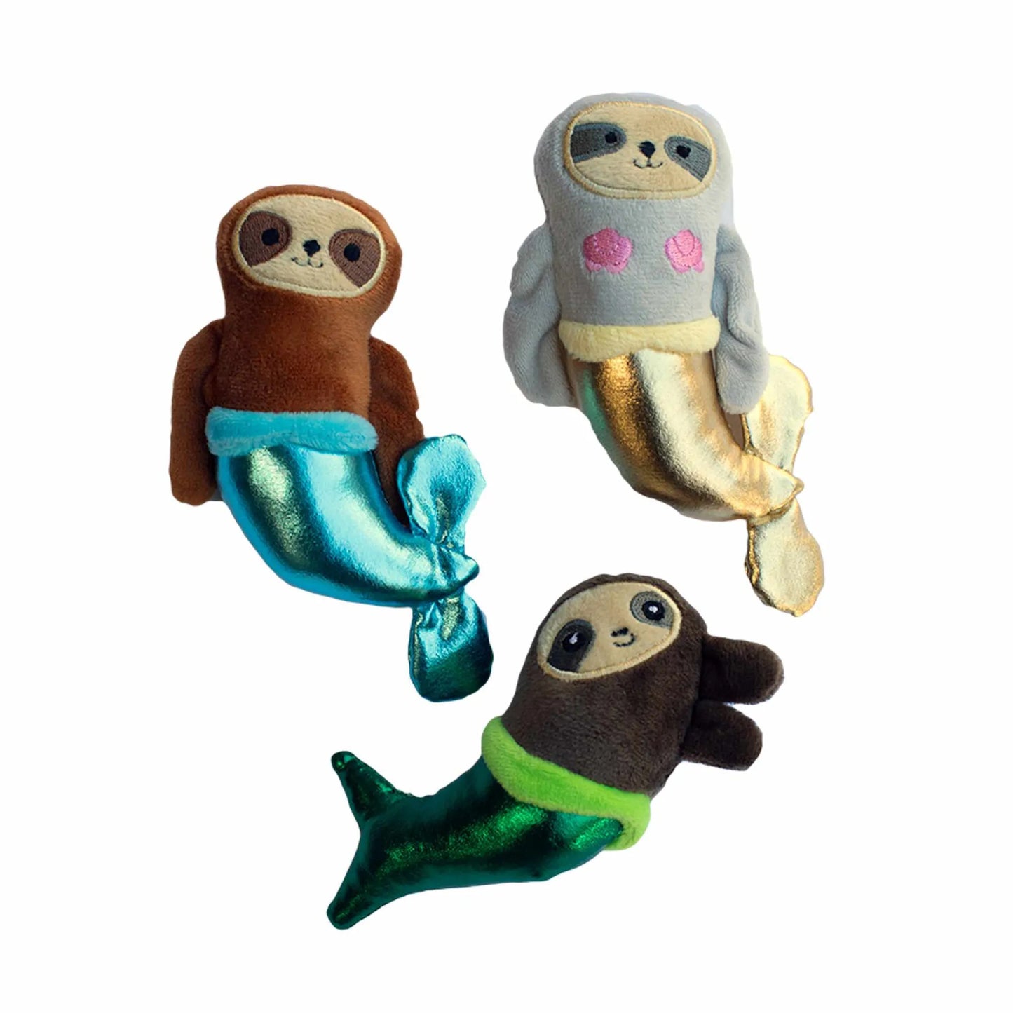 PetShop by Fringe Studio Mersloth Plush Dog Toy Set Small 3pc - Pets Perfect