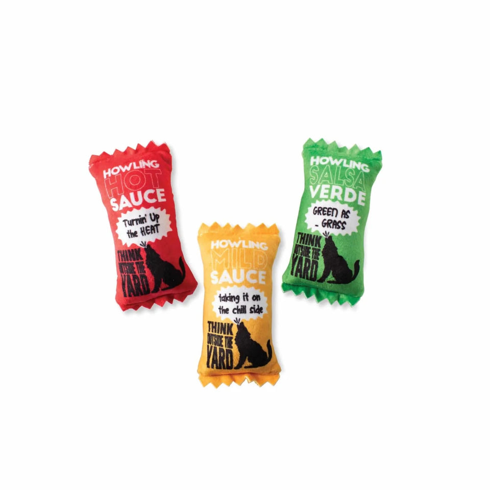 Wagsdale Howling Hot Sauce 3pc Small Dog Toy Set - Pets Perfect