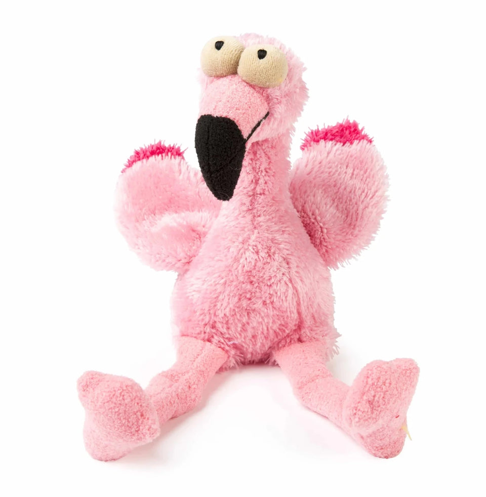 FuzzYard Dog Toy Neighborhood Nasties Little Flo the Flamingo Small - Pets Perfect
