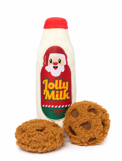 FuzzYard Jolly Milk & Cookies Plush Dog Toy 3 ct - Pets Perfect