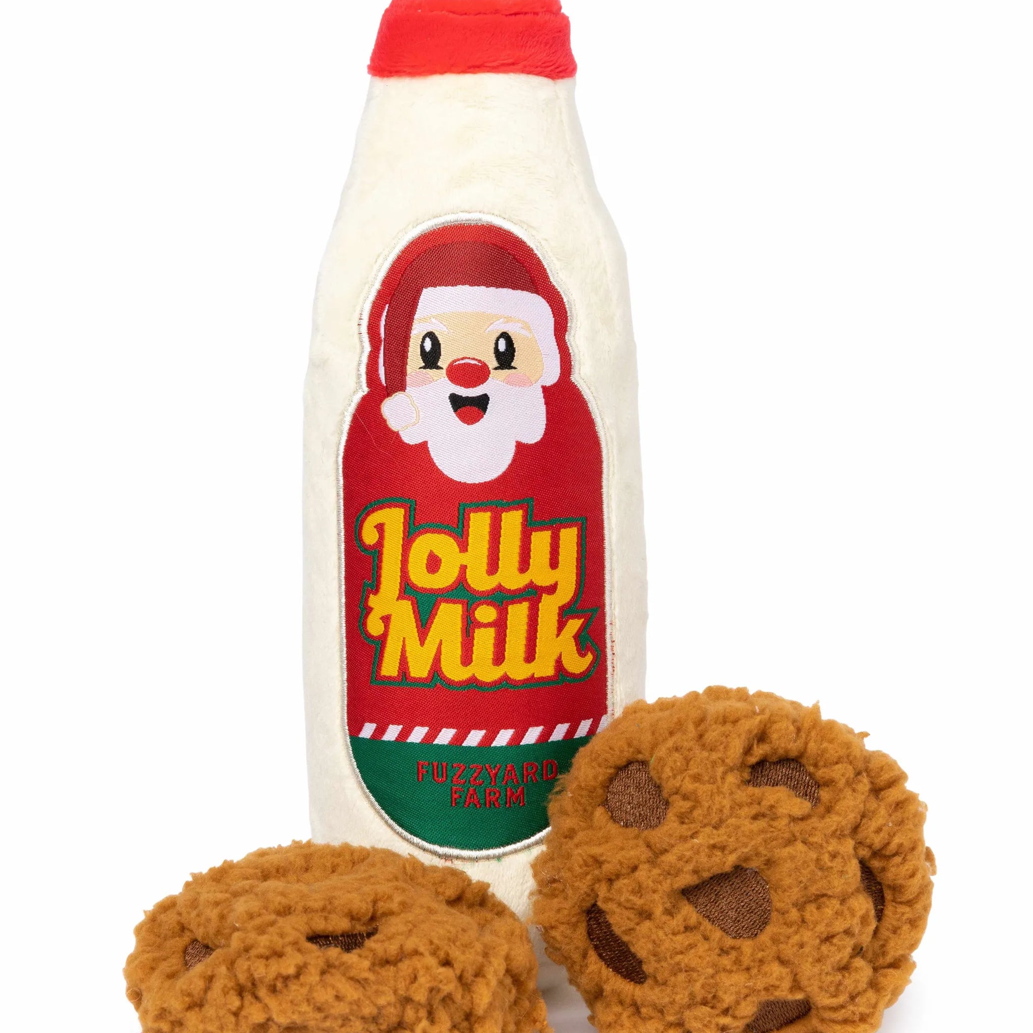 FuzzYard Jolly Milk & Cookies Plush Dog Toy 3PK