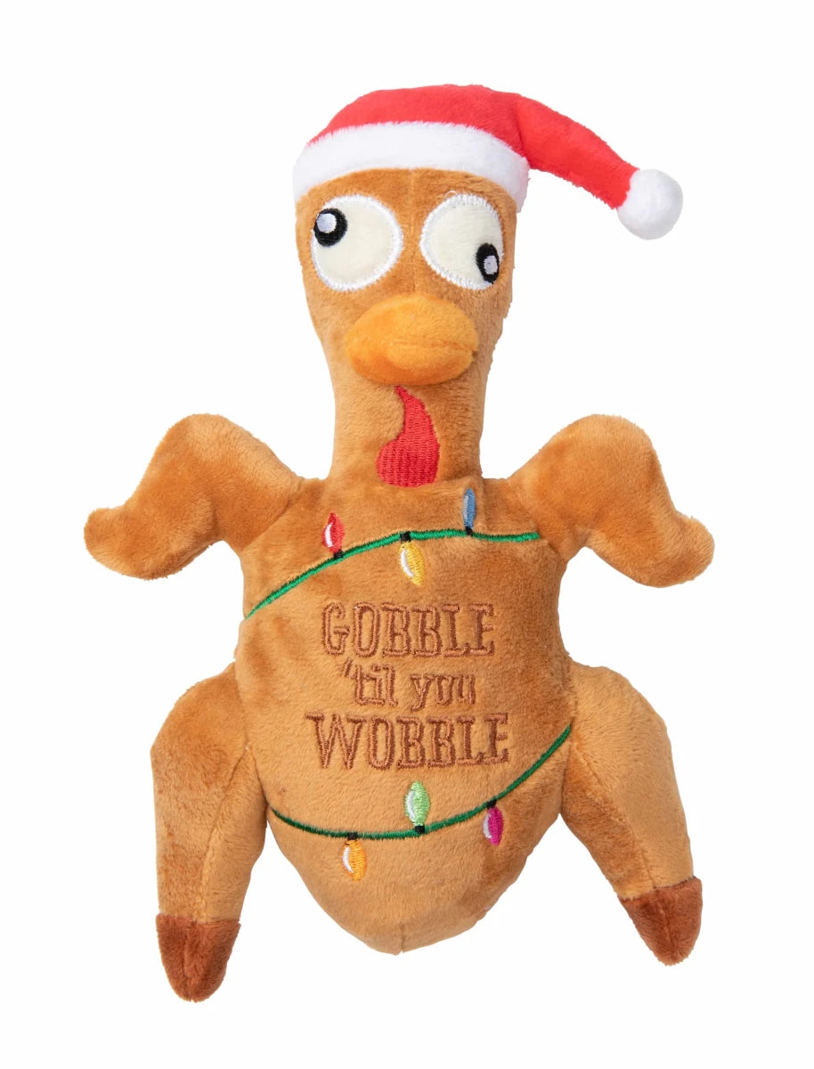 FuzzYard Gobble Til You Wobble Turkey Plush Dog Toy - Pets Perfect