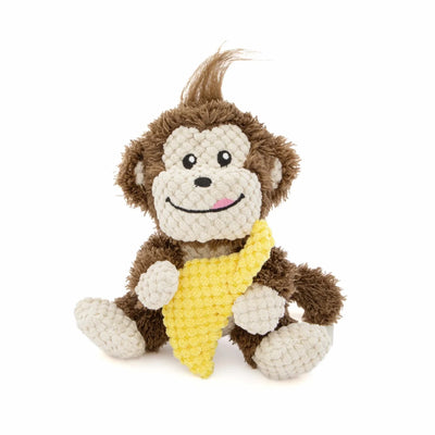 GURU Pet Company Loveys Monkey Plush Dog Toy Medium - Pets Perfect