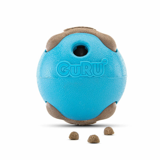 GURU Busy Ball Toy – Bacon Bone Treat Dispenser – Medium