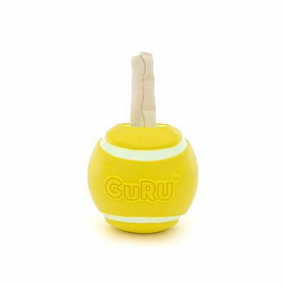 GURU Pet Company Tennis Treat Ball Interactive Dog Chew Toy Medium - Pets Perfect