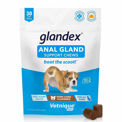 Glandex Pork Liver Soft Dog Chews 30 ct Pouch - Pets Perfect