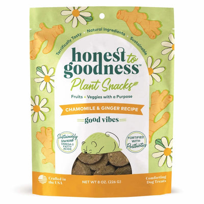 Honest To Goodness Plant Snacks Good Vibes Chamomile & Ginger Recipe Dog Treats 8 oz - Pets Perfect