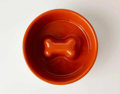 Jax & Bones Bone Slow Feeder Stainless Steel Dog Bowl