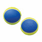 Two blue and yellow tennis balls designed for dogs with KONG(R) SqueakAir(R) Ultra Balls Dog Fetch Toy branding.