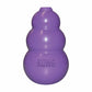 Purple durable rubber toy for cats shaped in a tiered design with KONG(R) Kitty KONG(R) Cat Toy branding.