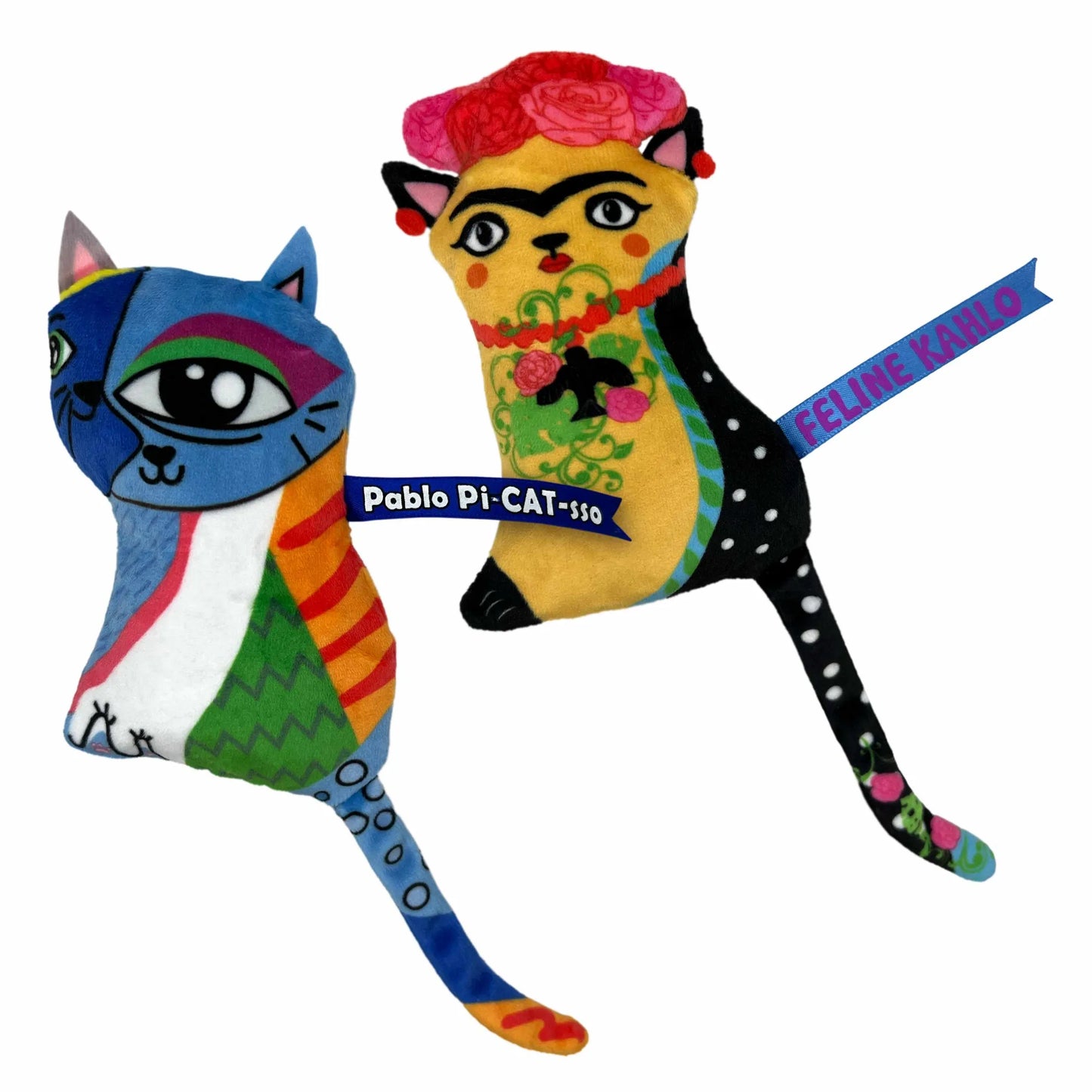 Artist Cat Toys - KONG Artz Kahlo & Picasso 2-Pack with Catnip and Crinkle