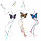 KONG(R) Teaser Butterfly Assorted Cat Toy with colorful butterfly shapes and dangling ribbons for cat play and exercise