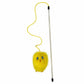 KONG(R) Teaser Chirpz Chick Cat Toy with yellow fluffy chick on flexible wire attached to white wand for interactive play
