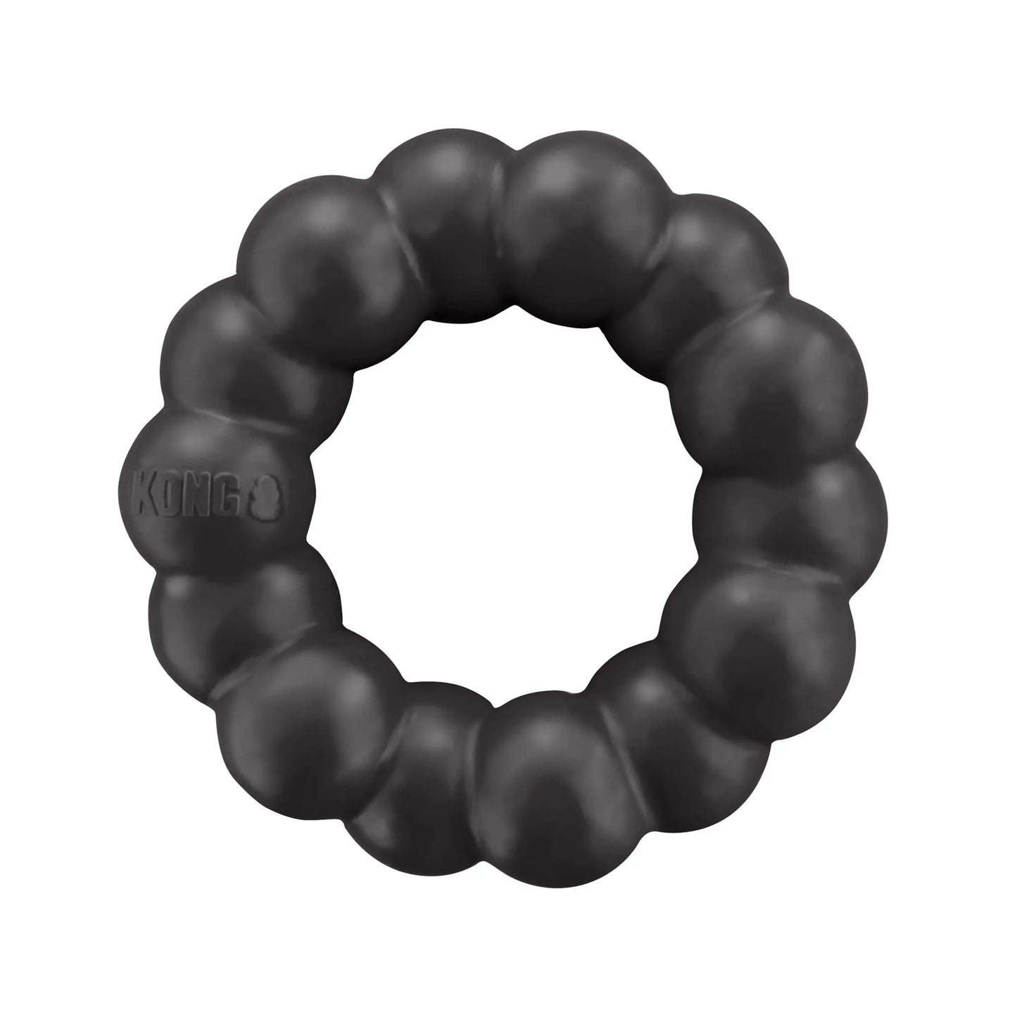 KONG(R) Extreme Ring Dog Chew Toy XL durable black rubber ring for aggressive chewers and dog playtime