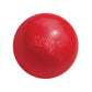 Red durable dog toy ball with hole and KONG(R) Ball w/Hole Dog Fetch Toy brand name for active play