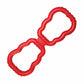 KONG(R) Tug Dog Toy Medium in red durable rubber designed for interactive pet play and long-lasting chew fun
