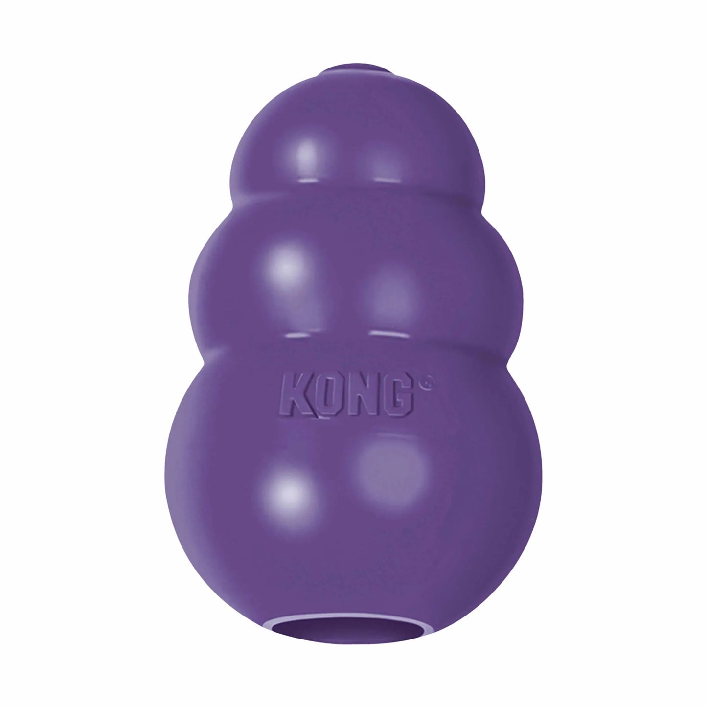 Purple durable rubber chew toy for older dogs designed to reduce joint stress KONG(R) Senior Dog Chew Toy