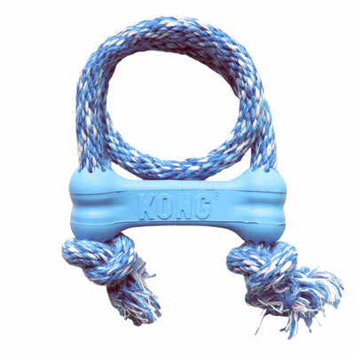 KONG Puppy Goodie Bone with Rope Chew Dog Toy X-Small - Pets Perfect