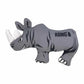 KONG(R) Maxx Rhino Dog Fetch Toy in gray with black details and logo, designed for durable dog play and fetch.