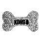 Black and white patterned KONG(R) Maxx Bone Dog Fetch Toy shaped like a bone for durable dog play.