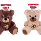 Two plush bear toys with knotted rope inside, designed as KONG(R) Knots Teddy Dog Rope Toy Assorted for dog play.