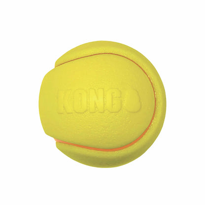 KONG(R) Squeezz(R) Tennis Dog Fetch Toy Assorted Large yellow tennis ball style dog toy for fetch play