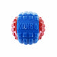 KONG(R) CoreStrength(TM) Rattlez Ball Dog Chew Toy Large in blue and red, durable textured dog chew toy for aggressive chewers
