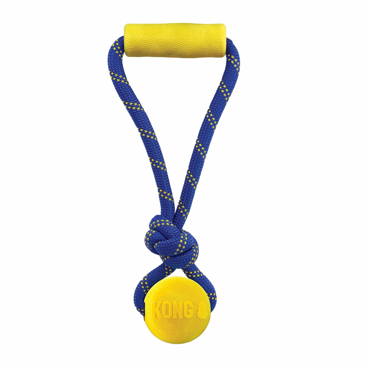 KONG Jaxx Brights Tug Ball – Durable Rope Dog Toy for Fetch & Tug.