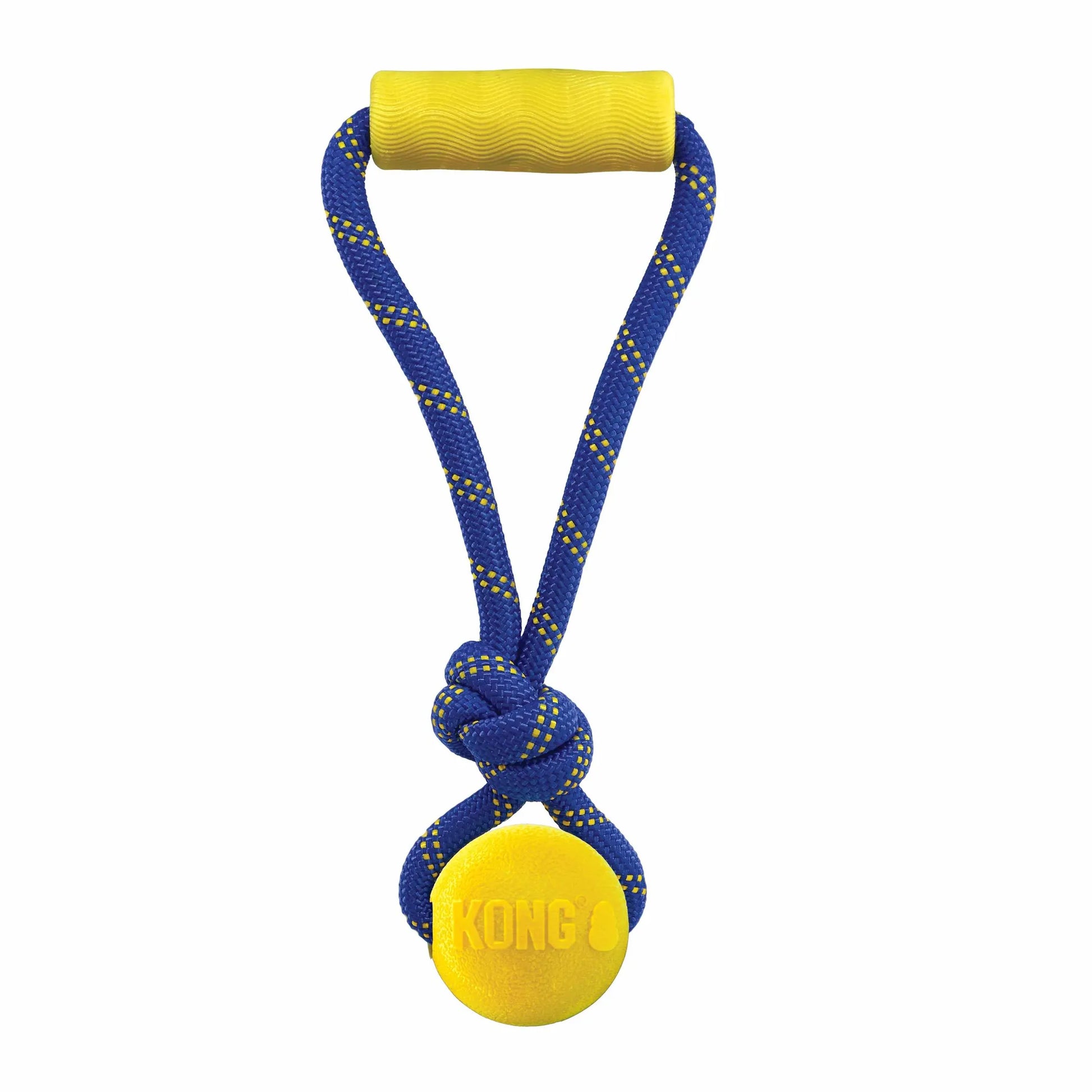 KONG Jaxx Brights Tug Ball – Durable Rope Dog Toy for Fetch & Tug.