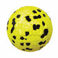 KONG(R) Reflex Ball Dog Fetch Toy in bright yellow with black spots, durable textured design for active play