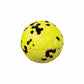 KONG(R) Reflex Ball Dog Fetch Toy in yellow with black spots designed for durable dog play and fetch activities.