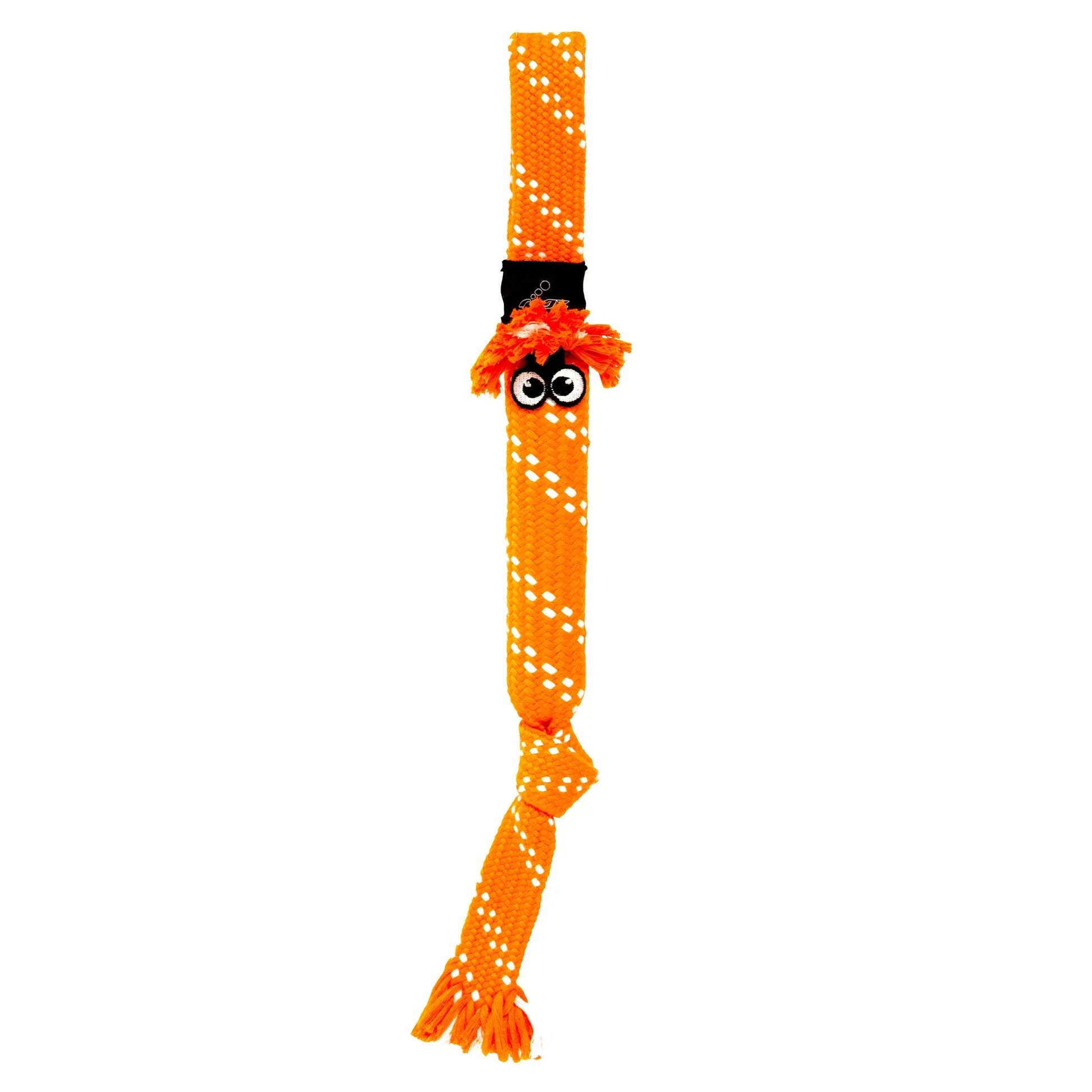 KONG(R) Scrubz by ROGZ(R) Dog Tug Toy Assorted Large orange durable dog toy with eyes and soft textures for tugging play