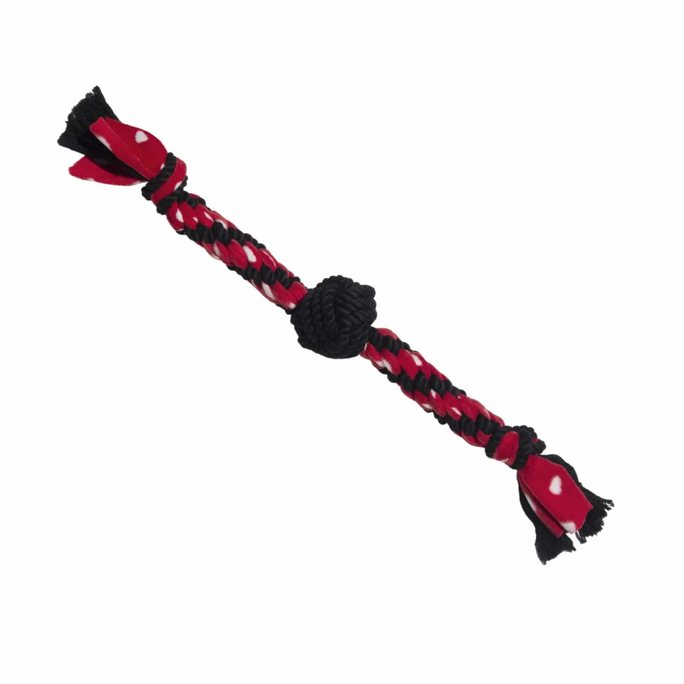 KONG Dual Knot Rope Dog Toy with Ball for Medium-Large Dogs - Pets Perfect