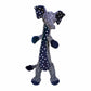 KONG(R) Shakers(TM) Luvs Elephant Dog Plush Toy with textured gray body and navy blue polka dot accents for dogs.