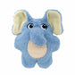 KONG(R) Snuzzles Kiddos Elephant Dog Plush Toy Small in soft blue with cream accents and friendly embroidered eyes