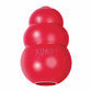 Red durable rubber KONG(R) Classic Dog Chew Toy designed for long-lasting dog play and chewing enjoyment.