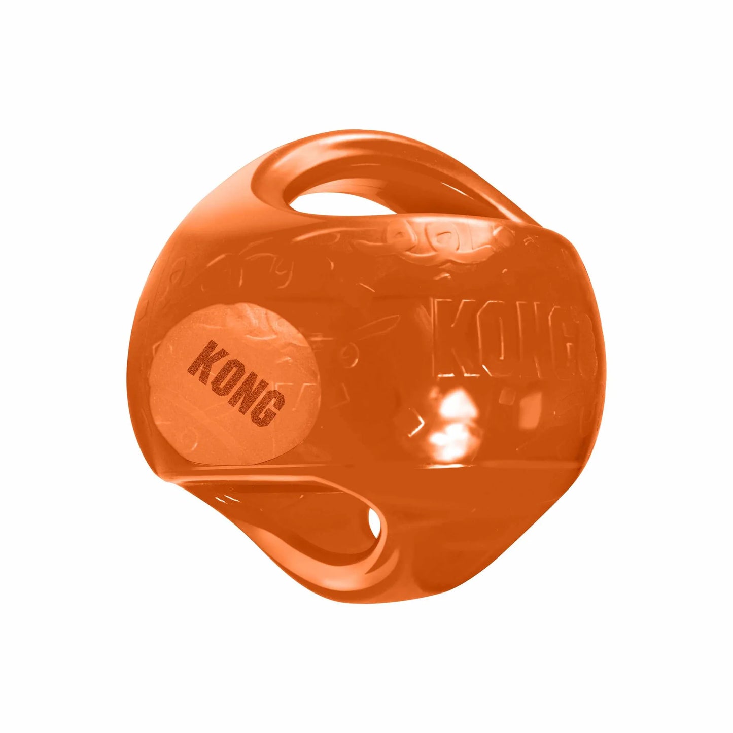 KONG(R) Jumbler(TM) Ball Dog Enrichment Toy Assorted durable orange dog toy with integrated ball for pet play and exercise